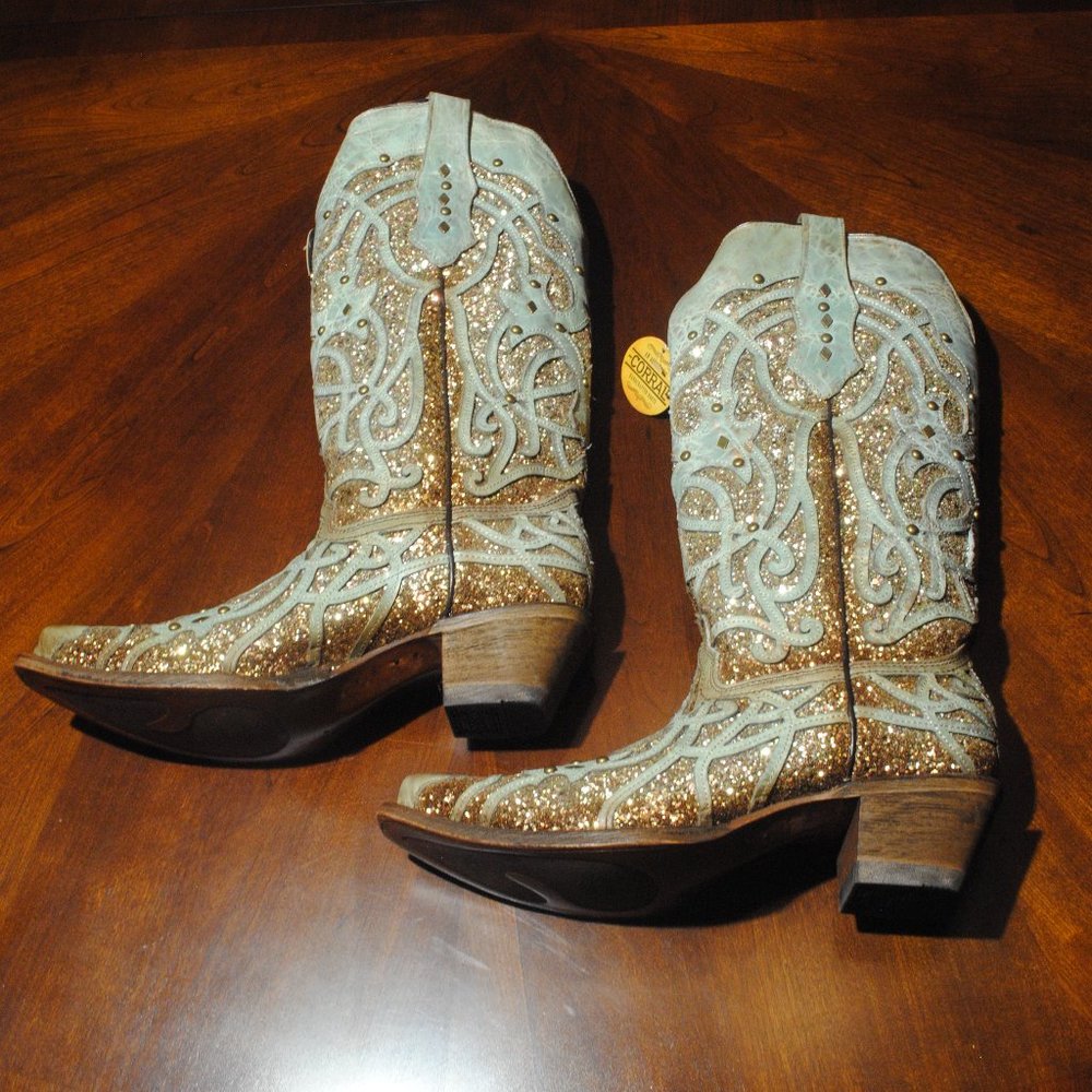 Teal Corral Handcrafted Cowboy Boot